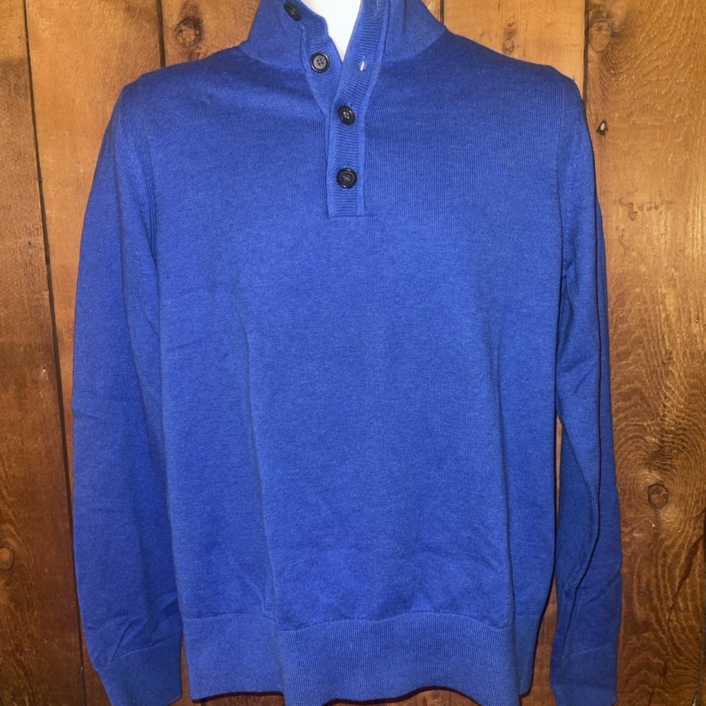 Banana Republic Men's Royal Blue  Sweater